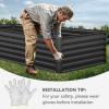 imageYITAHOME 8x4x2ft Large Raised Garden Bed Kit Galvanized Metal Planter Box with Gloves Ground Nails Support Rod ampamp Safety Rubber Outdoor Above Ground Planters for Plants Vegetables Flowers Black