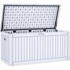 imageYITAHOME 90 Gallon Large Deck Box DoubleWall Resin Outdoor Storage Boxes Deck Storage for Patio Furniture Cushions Pool Float Garden Tools Lockable ampamp Waterproof BlackWhite