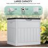 imageYITAHOME 90 Gallon Large Deck Box DoubleWall Resin Outdoor Storage Boxes Deck Storage for Patio Furniture Cushions Pool Float Garden Tools Lockable ampamp Waterproof BlackLight Gray