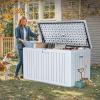 imageYITAHOME 90 Gallon Large Deck Box DoubleWall Resin Outdoor Storage Boxes Deck Storage for Patio Furniture Cushions Pool Float Garden Tools Lockable ampamp Waterproof BlackWhite