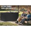 imageYITAHOME 90 Gallon Large Deck Box DoubleWall Resin Outdoor Storage Boxes Deck Storage for Patio Furniture Cushions Pool Float Garden Tools Lockable ampamp Waterproof BlackBlack