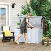 imageYITAHOME 90 Gallon Large Deck Box DoubleWall Resin Outdoor Storage Boxes Deck Storage for Patio Furniture Cushions Pool Float Garden Tools Lockable ampamp Waterproof BlackWhite