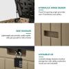 imageYITAHOME 90 Gallon Large Deck Box DoubleWall Resin Outdoor Storage Boxes Deck Storage for Patio Furniture Cushions Pool Float Garden Tools Lockable ampamp Waterproof BlackBlackBrown