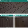imageYITAHOME 90 Gallon Large Deck Box DoubleWall Resin Outdoor Storage Boxes Deck Storage for Patio Furniture Cushions Pool Float Garden Tools Lockable ampamp Waterproof BlackBrown