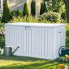 imageYITAHOME 90 Gallon Large Deck Box DoubleWall Resin Outdoor Storage Boxes Deck Storage for Patio Furniture Cushions Pool Float Garden Tools Lockable ampamp Waterproof BlackWhite