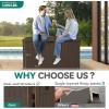 imageYITAHOME 90 Gallon Large Deck Box DoubleWall Resin Outdoor Storage Boxes Deck Storage for Patio Furniture Cushions Pool Float Garden Tools Lockable ampamp Waterproof BlackDark Brown