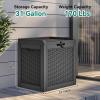 imageYITAHOME 90 Gallon Large Deck Box DoubleWall Resin Outdoor Storage Boxes Deck Storage for Patio Furniture Cushions Pool Float Garden Tools Lockable ampamp Waterproof BlackBlack