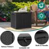 imageYITAHOME 90 Gallon Large Deck Box DoubleWall Resin Outdoor Storage Boxes Deck Storage for Patio Furniture Cushions Pool Float Garden Tools Lockable ampamp Waterproof BlackBlack