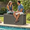 imageYITAHOME 90 Gallon Large Deck Box DoubleWall Resin Outdoor Storage Boxes Deck Storage for Patio Furniture Cushions Pool Float Garden Tools Lockable ampamp Waterproof BlackTaupe