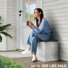imageYITAHOME 90 Gallon Large Deck Box DoubleWall Resin Outdoor Storage Boxes Deck Storage for Patio Furniture Cushions Pool Float Garden Tools Lockable ampamp Waterproof BlackLight Gray