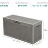 imageYITAHOME 90 Gallon Large Deck Box DoubleWall Resin Outdoor Storage Boxes Deck Storage for Patio Furniture Cushions Pool Float Garden Tools Lockable ampamp Waterproof BlackTaupe