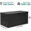 imageYITAHOME 90 Gallon Large Deck Box DoubleWall Resin Outdoor Storage Boxes Deck Storage for Patio Furniture Cushions Pool Float Garden Tools Lockable ampamp Waterproof BlackBlack