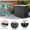 imageYITAHOME 90 Gallon Large Deck Box DoubleWall Resin Outdoor Storage Boxes Deck Storage for Patio Furniture Cushions Pool Float Garden Tools Lockable ampamp Waterproof BlackDark Gray