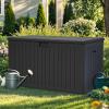 imageYITAHOME 90 Gallon Large Deck Box DoubleWall Resin Outdoor Storage Boxes Deck Storage for Patio Furniture Cushions Pool Float Garden Tools Lockable ampamp Waterproof BlackGrayishblack