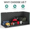 imageYITAHOME 90 Gallon Large Deck Box DoubleWall Resin Outdoor Storage Boxes Deck Storage for Patio Furniture Cushions Pool Float Garden Tools Lockable ampamp Waterproof BlackBlack