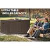imageYITAHOME 90 Gallon Large Deck Box DoubleWall Resin Outdoor Storage Boxes Deck Storage for Patio Furniture Cushions Pool Float Garden Tools Lockable ampamp Waterproof BlackDark Brown