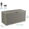 imageYITAHOME 90 Gallon Large Deck Box DoubleWall Resin Outdoor Storage Boxes Deck Storage for Patio Furniture Cushions Pool Float Garden Tools Lockable ampamp Waterproof BlackTaupe