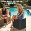imageYITAHOME 90 Gallon Large Deck Box DoubleWall Resin Outdoor Storage Boxes Deck Storage for Patio Furniture Cushions Pool Float Garden Tools Lockable ampamp Waterproof BlackBlack
