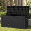imageYITAHOME 90 Gallon Large Deck Box DoubleWall Resin Outdoor Storage Boxes Deck Storage for Patio Furniture Cushions Pool Float Garden Tools Lockable ampamp Waterproof BlackBlack