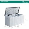 imageYITAHOME 90 Gallon Large Deck Box DoubleWall Resin Outdoor Storage Boxes Deck Storage for Patio Furniture Cushions Pool Float Garden Tools Lockable ampamp Waterproof BlackWhite
