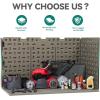 imageYITAHOME 90 Gallon Large Deck Box DoubleWall Resin Outdoor Storage Boxes Deck Storage for Patio Furniture Cushions Pool Float Garden Tools Lockable ampamp Waterproof BlackLight Brown
