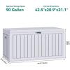 imageYITAHOME 90 Gallon Large Deck Box DoubleWall Resin Outdoor Storage Boxes Deck Storage for Patio Furniture Cushions Pool Float Garden Tools Lockable ampamp Waterproof BlackWhite