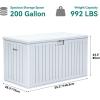 imageYITAHOME 90 Gallon Large Deck Box DoubleWall Resin Outdoor Storage Boxes Deck Storage for Patio Furniture Cushions Pool Float Garden Tools Lockable ampamp Waterproof BlackWhite