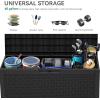imageYITAHOME 90 Gallon Large Deck Box DoubleWall Resin Outdoor Storage Boxes Deck Storage for Patio Furniture Cushions Pool Float Garden Tools Lockable ampamp Waterproof BlackBlack