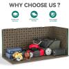 imageYITAHOME 90 Gallon Large Deck Box DoubleWall Resin Outdoor Storage Boxes Deck Storage for Patio Furniture Cushions Pool Float Garden Tools Lockable ampamp Waterproof BlackLight Brown