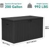 imageYITAHOME 90 Gallon Large Deck Box DoubleWall Resin Outdoor Storage Boxes Deck Storage for Patio Furniture Cushions Pool Float Garden Tools Lockable ampamp Waterproof BlackGrayishblack