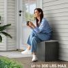 imageYITAHOME 90 Gallon Large Deck Box DoubleWall Resin Outdoor Storage Boxes Deck Storage for Patio Furniture Cushions Pool Float Garden Tools Lockable ampamp Waterproof BlackDark Gray