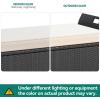imageYITAHOME 90 Gallon Outdoor Wicker Storage Bench wCushion Large PE Rattan Deck Storage Box wHandles ampamp Hydraulics for Patio Furniture Cushions Garden Tools Pool ampamp Sports Equipment BlackampampBeigeBlackbeige