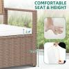 imageYITAHOME 90 Gallon Outdoor Wicker Storage Bench wCushion Large PE Rattan Deck Storage Box wHandles ampamp Hydraulics for Patio Furniture Cushions Garden Tools Pool ampamp Sports Equipment BlackampampBeigeBeige