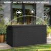 imageYITAHOME 95 Gallon DoubleWall Deck Box with Divider ampamp Side Handles Outdoor Large Storage for Patio Furniture Cushions Garden Pool Accessories Water Resistant ampamp Lockable