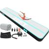 imageYITAHOME Air Gymnastics Mat 10ft13ft16ft20ft Tumble Track Mat 48 Inches Thick Inflatable Tumbling Mat with Electric Pump ampamp Carry Bag for Home UseTumbleGymTrainingCheerleadingParkWaterBlack  Mint Green