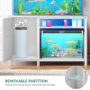 imageYITAHOME Aquarium Stand with Power Outlets 5575 Gallon Fish Tank Stand Cabinet with RGB Light Strip Suitable for Turtle Tank Reptile Terrarium 900LBS CapacityWhiteWhite