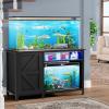 imageYITAHOME Aquarium Stand with Power Outlets 5575 Gallon Fish Tank Stand Cabinet with RGB Light Strip Suitable for Turtle Tank Reptile Terrarium 900LBS CapacityWhiteBlack