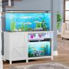 imageYITAHOME Aquarium Stand with Power Outlets 5575 Gallon Fish Tank Stand Cabinet with RGB Light Strip Suitable for Turtle Tank Reptile Terrarium 900LBS CapacityWhiteWhite