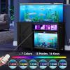 imageYITAHOME Aquarium Stand with Power Outlets 5575 Gallon Fish Tank Stand Cabinet with RGB Light Strip Suitable for Turtle Tank Reptile Terrarium 900LBS CapacityWhiteBlack