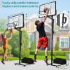 imageYITAHOME Basketball Hoop Outdoor Portable Basketball Hoops ampamp Goals 10 FT Easy Adjustable Basketball Hoop Outdoor with 44in Backboard and 4 Wheels