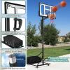 imageYITAHOME Basketball Hoop Outdoor Portable Basketball Hoops ampamp Goals 10 FT Easy Adjustable Basketball Hoop Outdoor with 44in Backboard and 4 Wheels