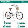 imageYITAHOME Beach Cruiser Bike for Women 24 ampamp 26 inch Commute Bike for Adults 1 ampamp 7 Speed Womens Bicycle with Basket Adjustable Seat Multiple Colorwhite