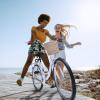 imageYITAHOME Beach Cruiser Bike for Women 24 ampamp 26 inch Commute Bike for Adults 1 ampamp 7 Speed Womens Bicycle with Basket Adjustable Seat Multiple Colorwhite
