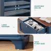 imageYITAHOME Bookcase with Drawers 71quot Tall Bookshelf with Storage ampamp Adjustable Shelves Wood Display Book Shelf Organizer with 3 File Drawers for Living Room Bedroom Home Office Navy BlueNavy Blue