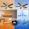imageYITAHOME Ceiling Fan with Wall Switch Remote 52 Inch Modern Black Gold Ceiling Fan No Lights Quiet Reversible Motor Indoor Fanlight for Bedroom Living Room Patio Porch GazeboBlack  Gold