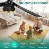 imageYITAHOME Ceiling Fans with Lights and Remote 52 Inch Black Gold Ceiling Fan with Remote Quiet DC Motor 6 Speed Modern Ceiling Fan with Lights for Living Room Farmhouse Bedroom Indoor
