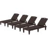 imageYITAHOME Chaise Outdoor Lounge Chairs with Adjustable Backrest MultiFunctional Patio Loungers Easy Assembly ampamp Lightweight Waterproof Poolside Chaise Lounge with 265lbs Capacity Set of 2 TaupeBrown