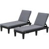 imageYITAHOME Chaise Outdoor Lounge Chairs with Adjustable Backrest MultiFunctional Patio Loungers Easy Assembly ampamp Lightweight Waterproof Poolside Chaise Lounge with 265lbs Capacity Set of 2 TaupeGrey