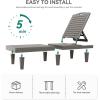 imageYITAHOME Chaise Outdoor Lounge Chairs with Adjustable Backrest MultiFunctional Patio Loungers Easy Assembly ampamp Lightweight Waterproof Poolside Chaise Lounge with 265lbs Capacity Set of 2 TaupeBrown