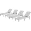 imageYITAHOME Chaise Outdoor Lounge Chairs with Adjustable Backrest MultiFunctional Patio Loungers Easy Assembly ampamp Lightweight Waterproof Poolside Chaise Lounge with 265lbs Capacity Set of 2 TaupeGrayishwhite